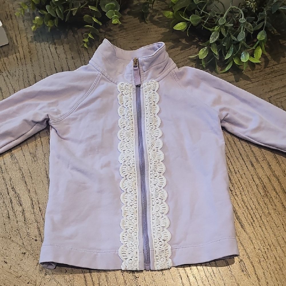 Lilly Pulitzer Light Purple Zip Up Jacket Size S
